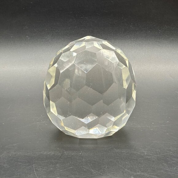 Vintage Faceted Crystal Paperweight AA Importing Clear Glass Japan Decorative - Picture 5 of 11